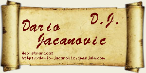 Dario Jacanović vizit kartica